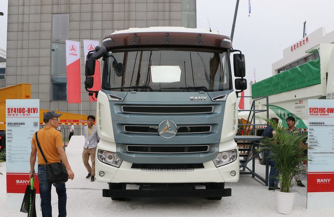 Truk Beton Untuk Dijual Sany Mixer Truk 8m3 Tanker Kapasitas 313hp Mesin Transmisi Cepat