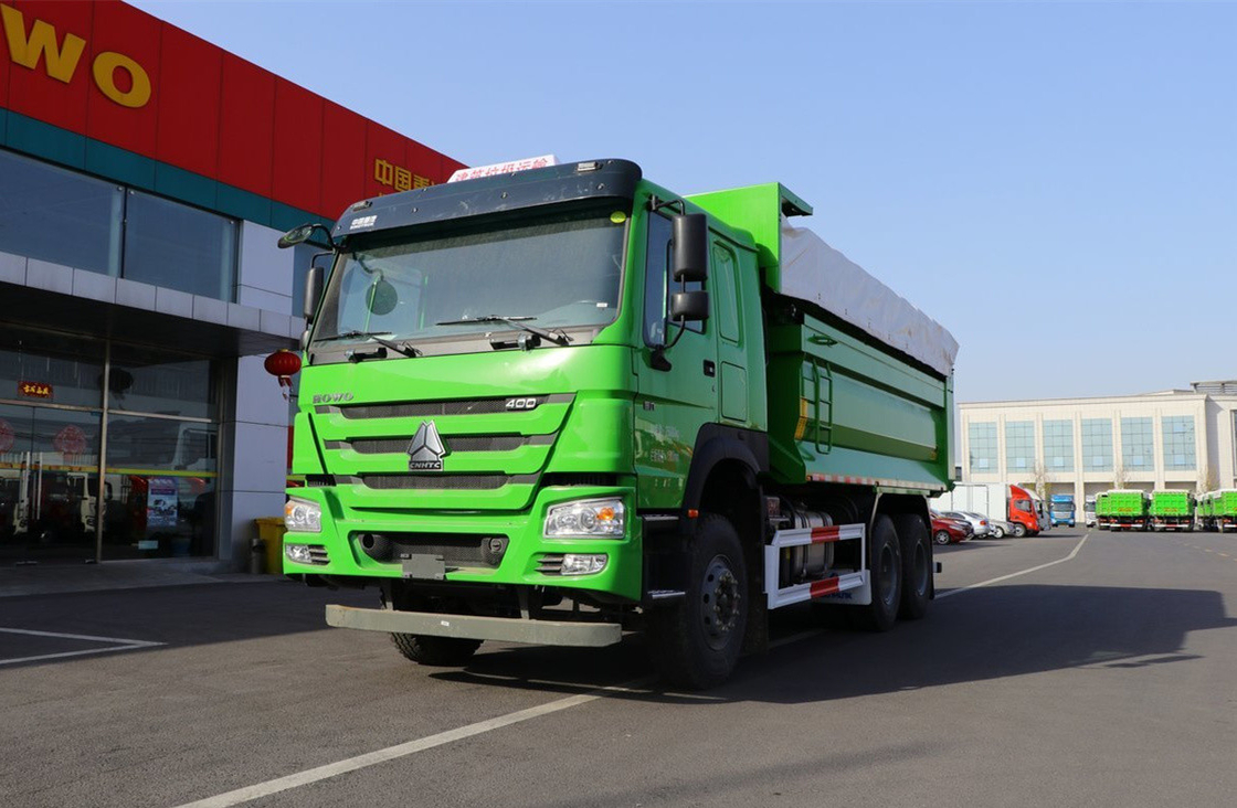 Sino Truck Moteur 400 Weichai Mesin 6×4 Howo Dumper Truck Leaf Spring 10 Roda Transportasi Jalan