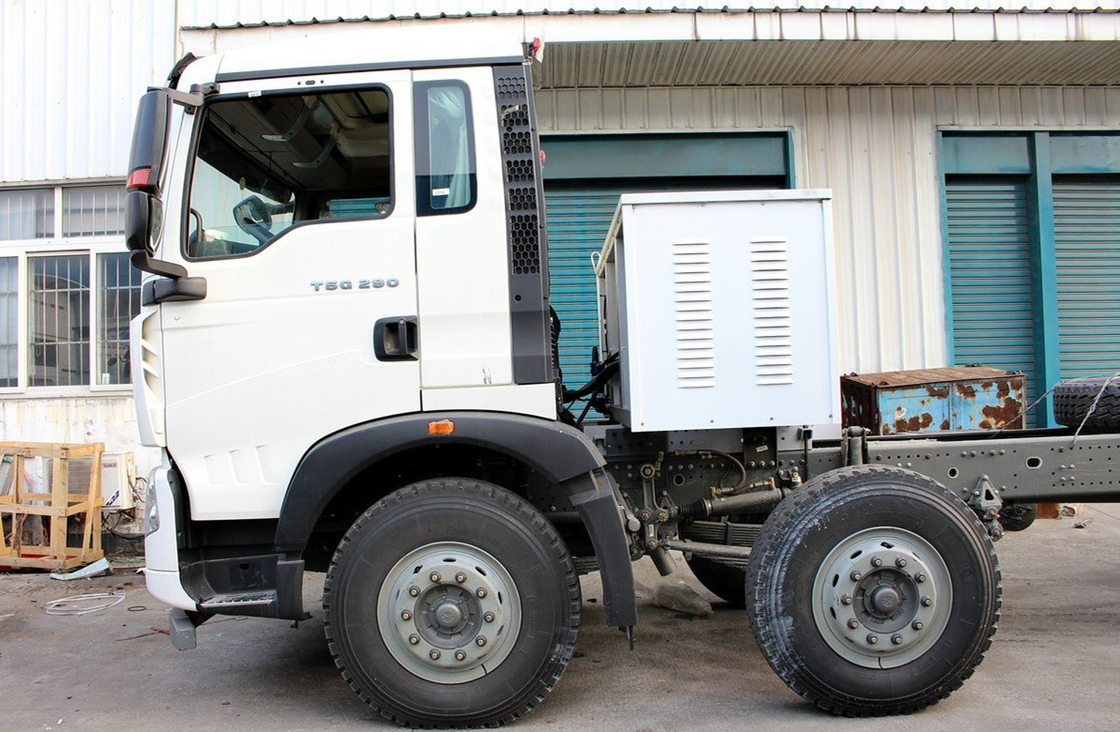 Sino Tipper Truck Howo Dumper Chassis 8×4 Single Cab 2 Seats LNG 290hp 9,2 Meter Panjang