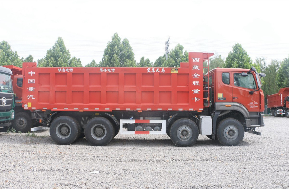 Sino Truck 60t Dumper Power Mesin Diesel 440hp Hohan Tipper 8×4 Pengangkutan Pertambangan