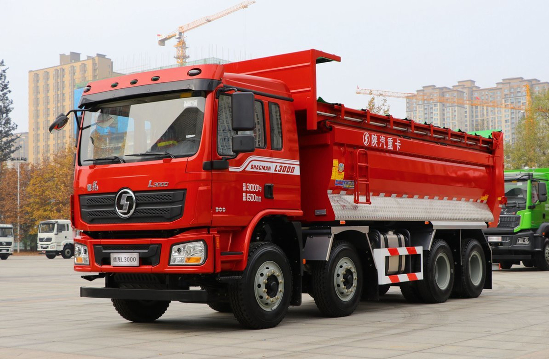 50 Ton Dump Trucks Untuk Dijual 8×4 Shacman L3000 Cepat 10-Speed Manual Transmission 300hp