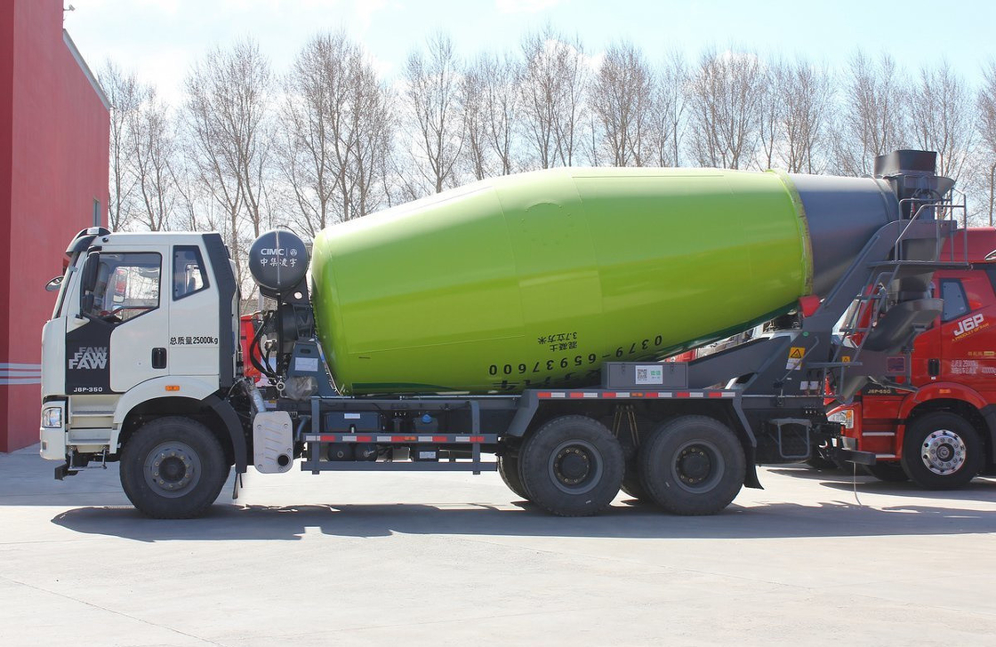 Truk Pengaduk Beton Mesin Pengaduk Semen FAW Lama 6*4 Dengan 10 Roda 5 Tanker Kubik Double Axle
