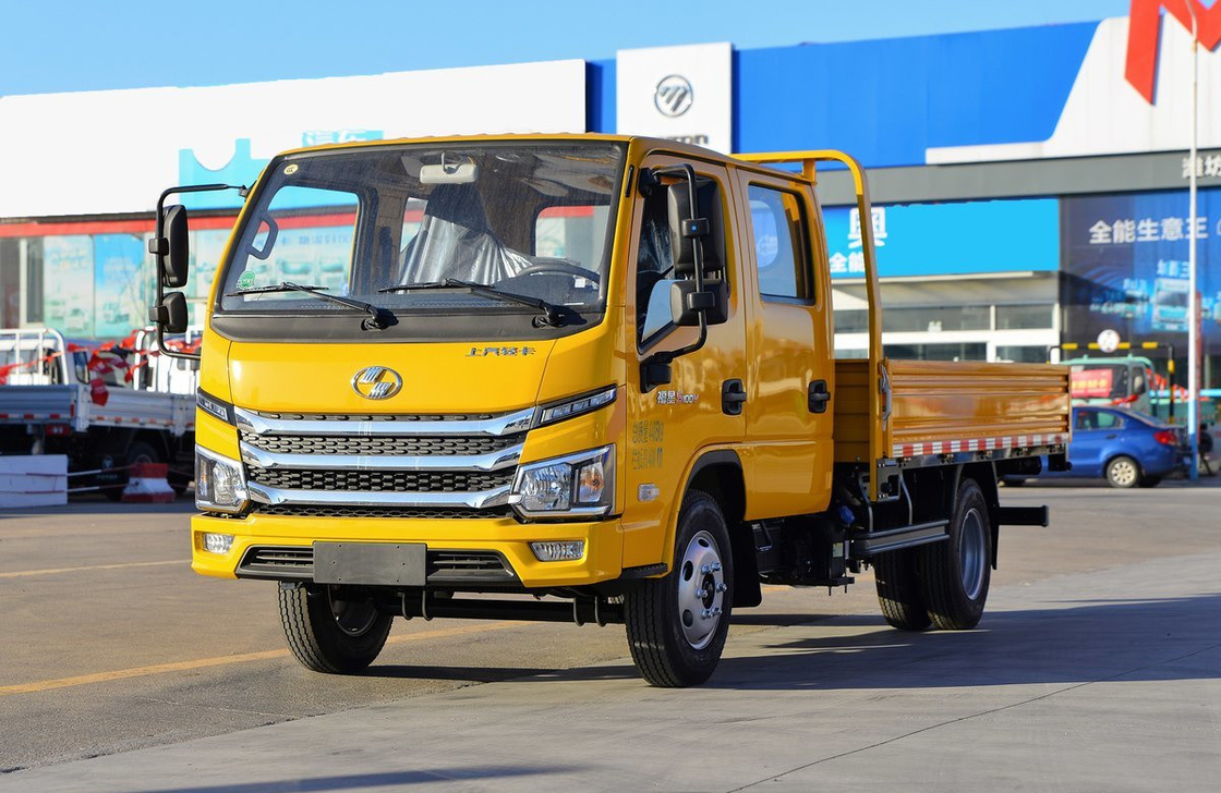 5 Ton Box Truck 2 Baris Kabin 2 + 3 Kursi Flat Bed Box Dengan 3,2 Meter Yunei Engine 116hp
