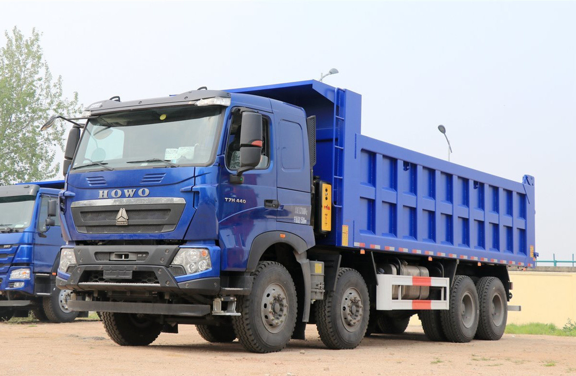 Howo Tipper Truck 12 Ban Howo T7 Dumper Leaf Spring 440hp 30-50 Ton Pengepakan