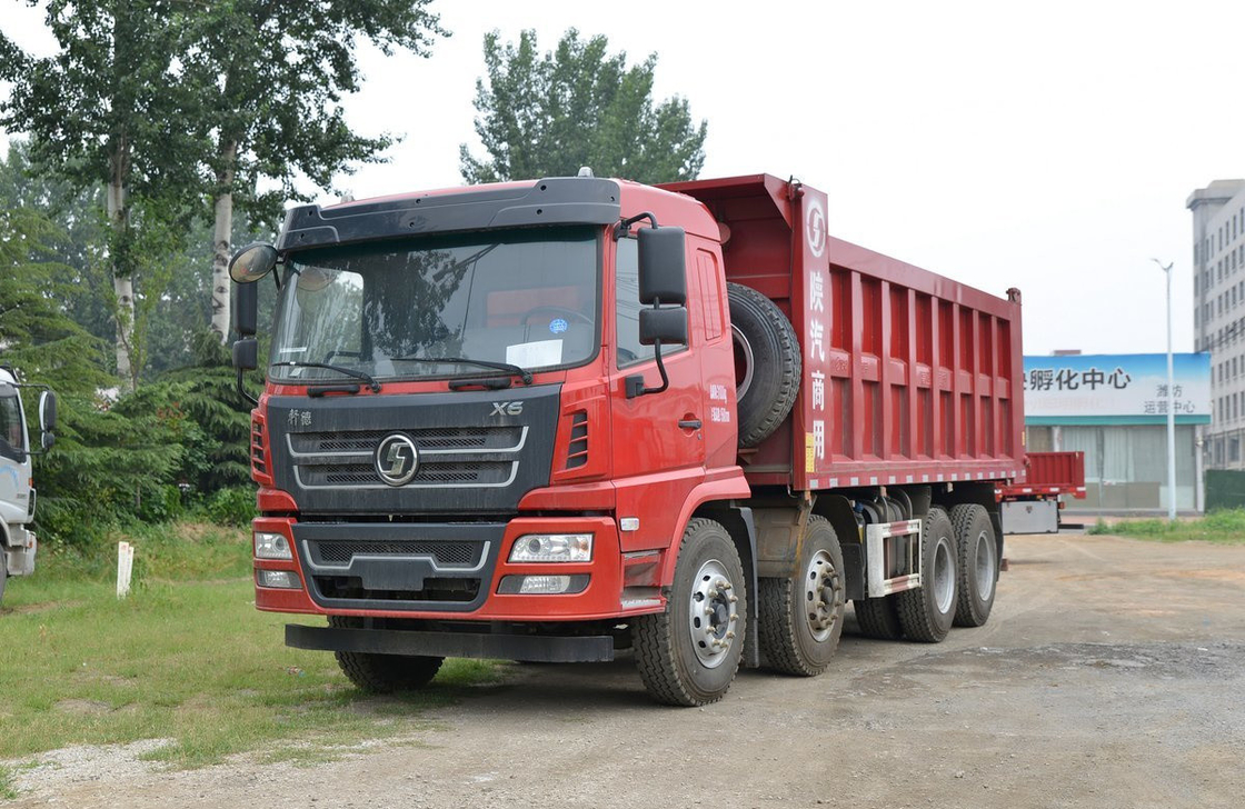 Truk Tipper Dumper Truk Cina Shacman X6 Weichai 270hp Tugas Berat 8*4 Pengangkatan Depan