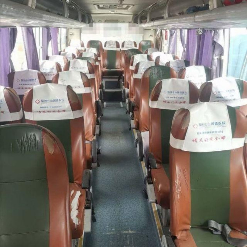 ZK6938H9 Bus Yutong Berwarna Biru 39 Kursi Bus Perjalanan Berwarna Biru 2010 Tahun Kinerja Besar