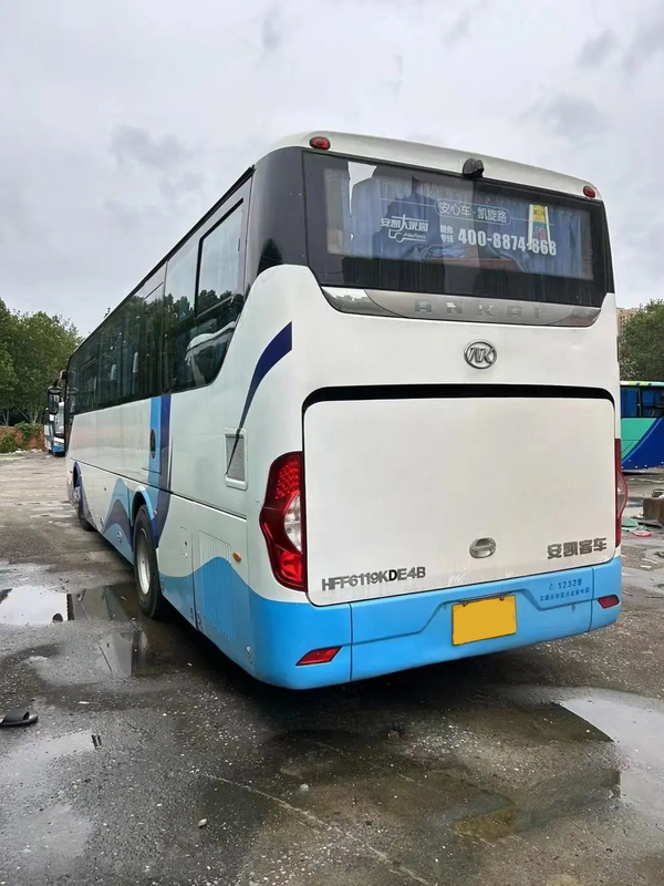HFF6119 Bus mewah 51 kursi dengan ruang bagasi yang besar, mesin diesel belakang, pengemudi tangan kiri