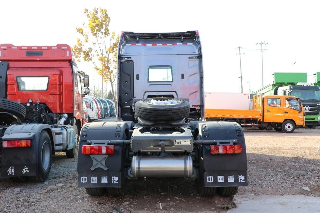 HOWO Truk berat Traktor atap tinggi Deflector 6X4 Diesel 16 Gear 480 tenaga kuda Nasional VI
