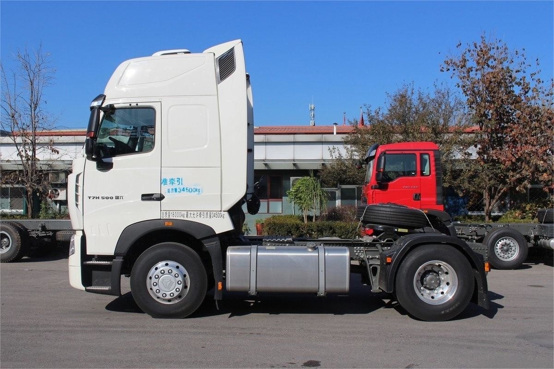 T7H HOWO Truk Berat, Air Deflector Dengan AC, 500HP, 4X2 Single-Axis Traktor