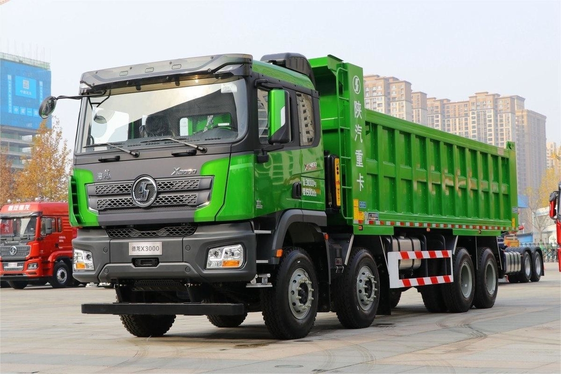 460HP 8X4 8m Extended Flat Top Large Cargo Box Weichai Shacman X3000 Model Dump Truk Berat