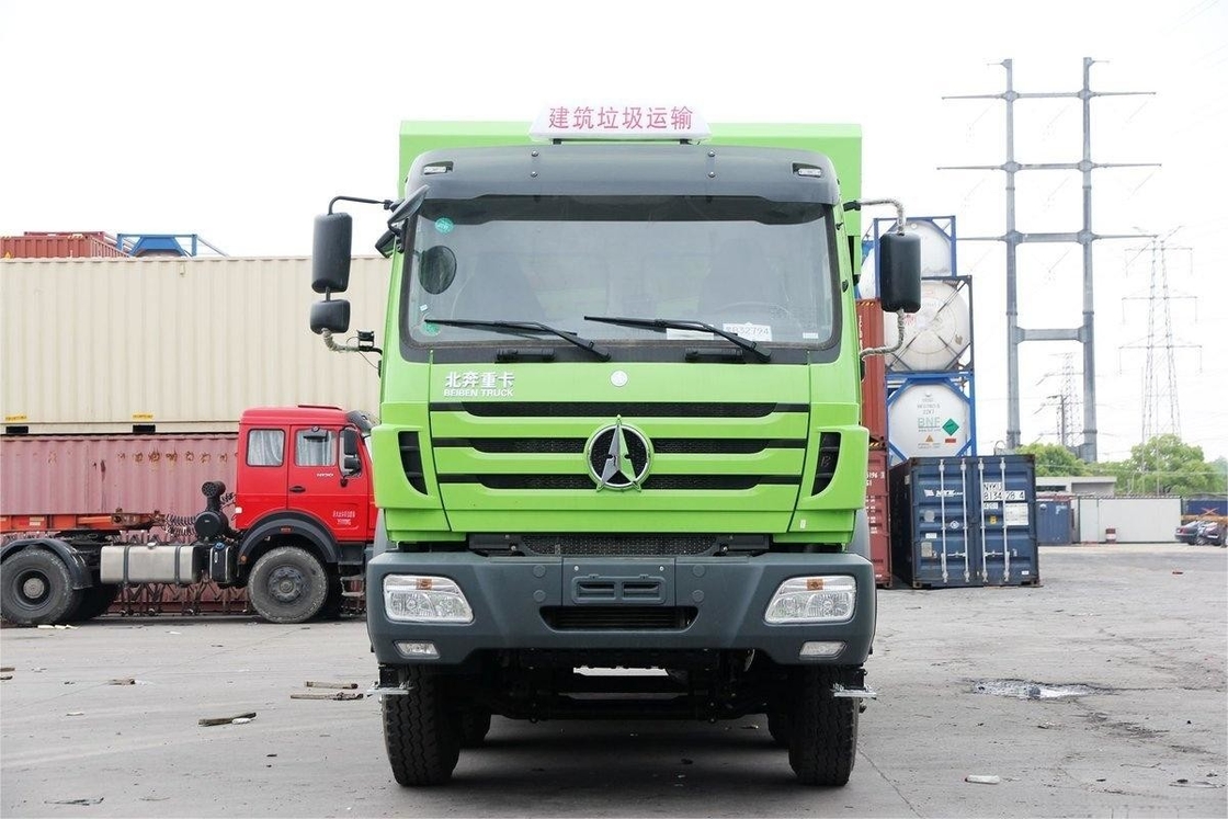 Beiben Heavy Dump Truck 336HP 8X4 6.4m Baru ramah lingkungan Tarpaulin Top Cover
