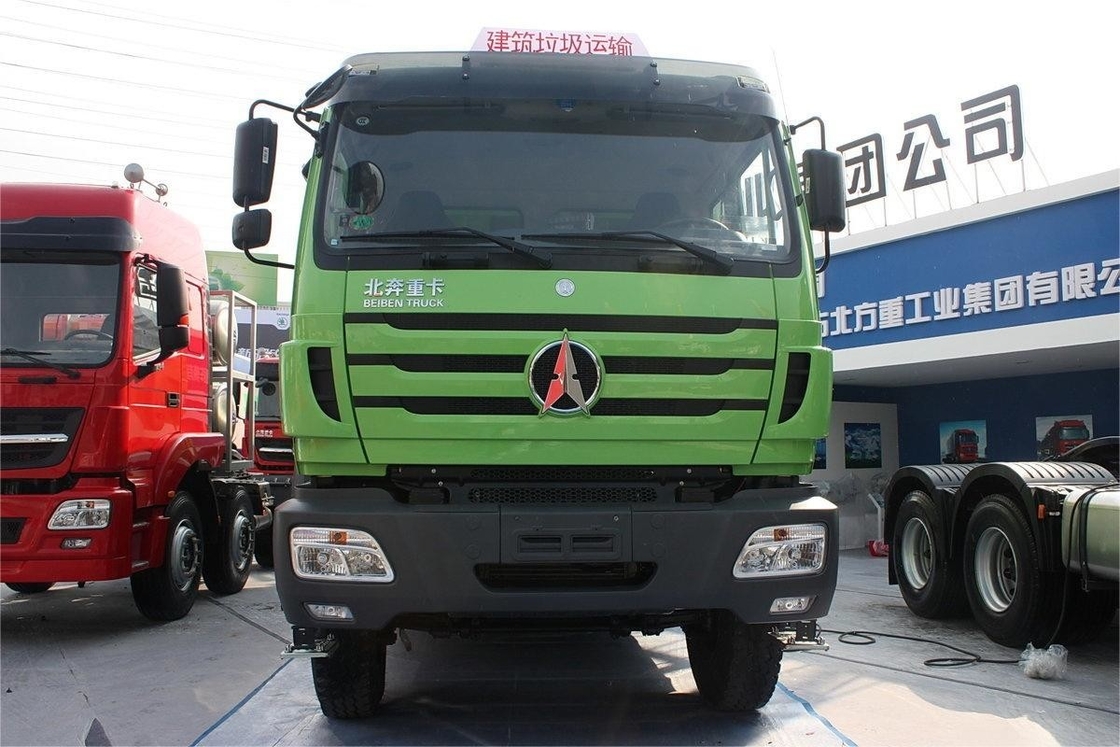 Beiben Heavy Truck 336HP 6X4 5.6m Diesel 12 Gears U-Shaped Muck Truck Dengan Tutup Tarpaulin