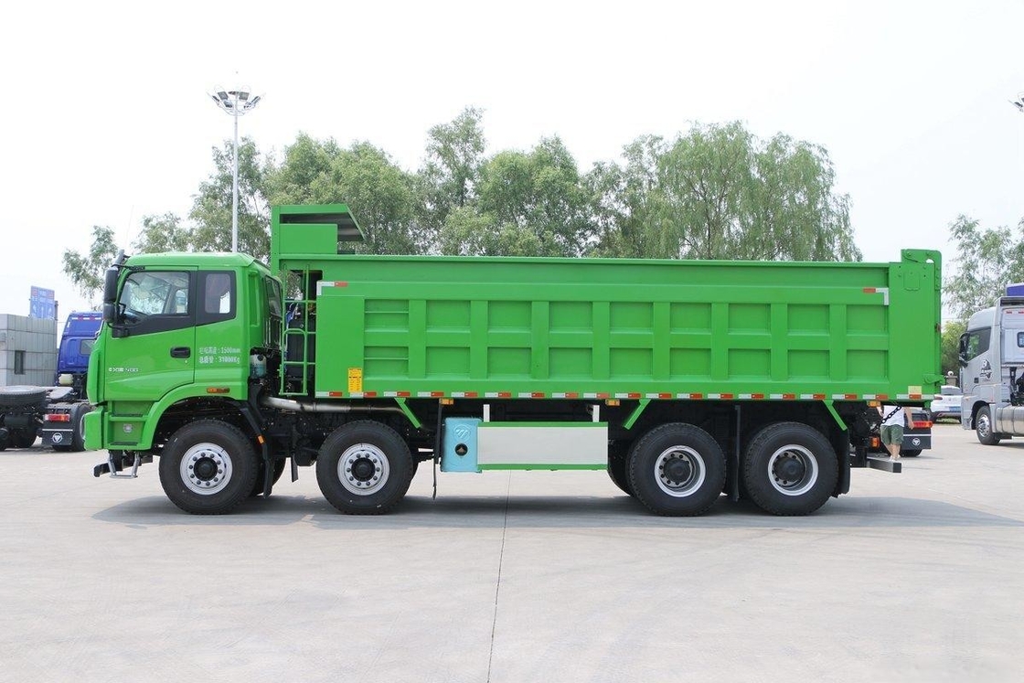 Auman New ETX Dump Truck 400HP 8X4 7.4m 31t Belakang Flip U-Bentuk Grid Kargo Box Belakang Flip EURO 5