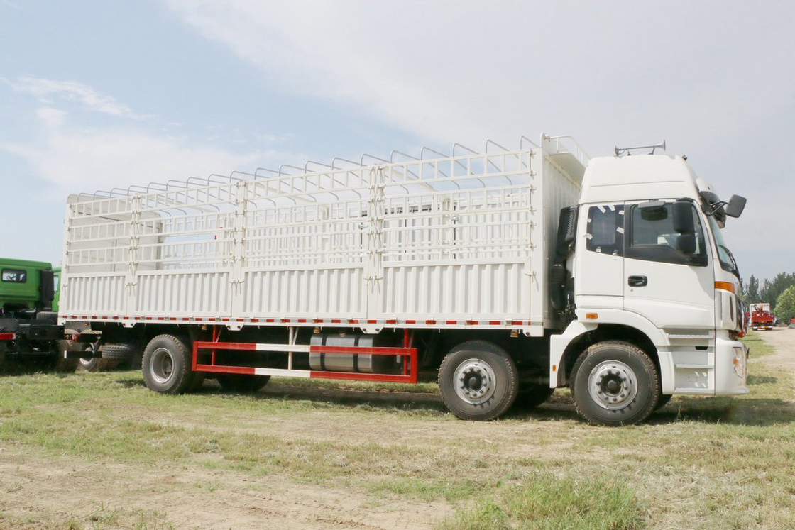 Foton Auman Stake Truck 6 Series Heavy Duty Truck Diesel 8-Speed 245HP 6X2 9,53m Badan putih