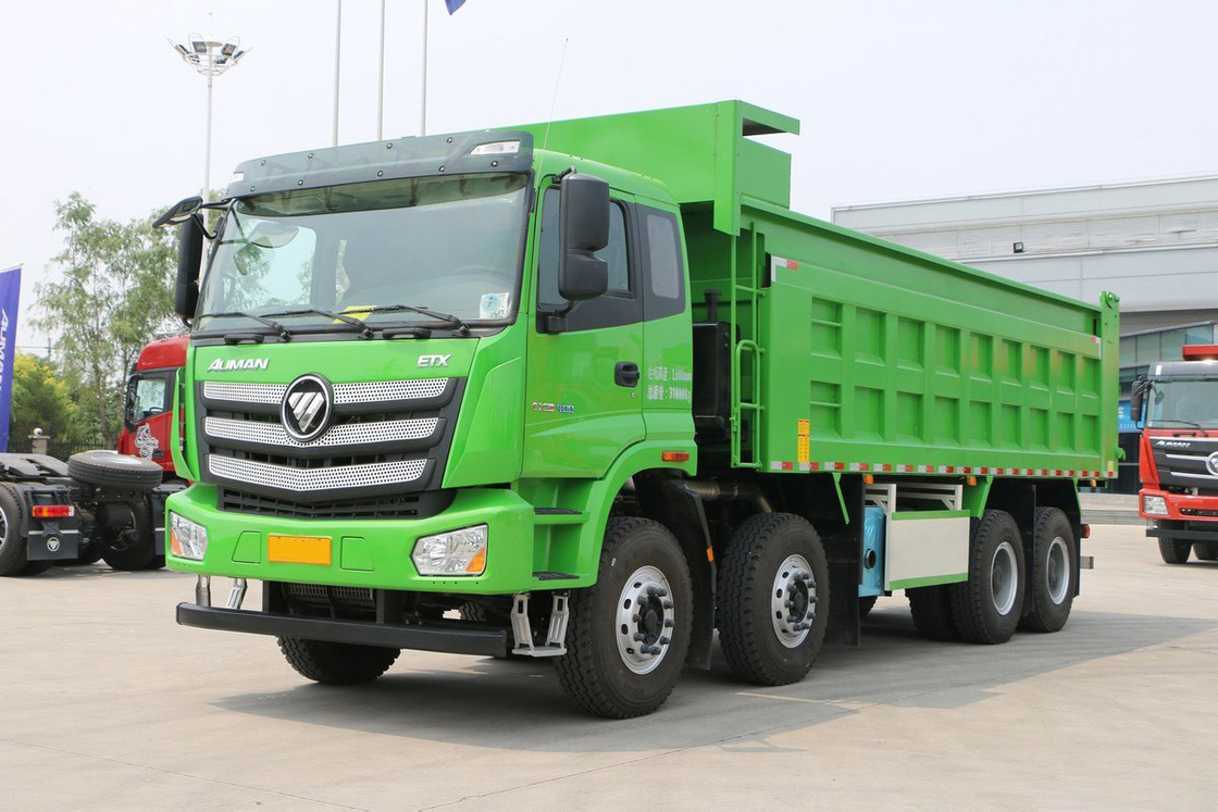 Auman New ETX Dump Truck 400HP 8X4 7.4m 31t Belakang Flip U-Bentuk Grid Kargo Box Belakang Flip EURO 5