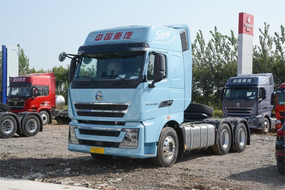 Howo Traktor Truk Nasional VI 6X4 AMT Otomatis Belakang Double Axle Belakang Delapan Roda 570HP