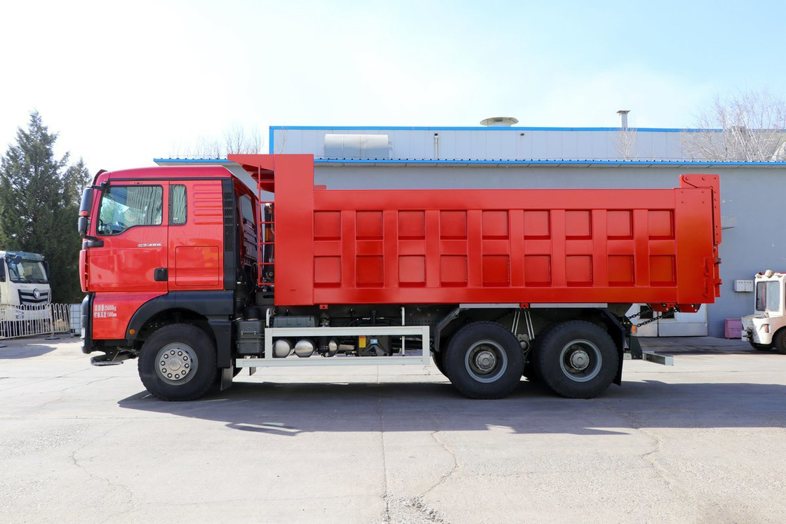 SITRAK G7 Dump Truck 12-Speed 400 HP 6X4 5.8m U-Bentuk Kontainer Dump Awak Merah Sinotruk