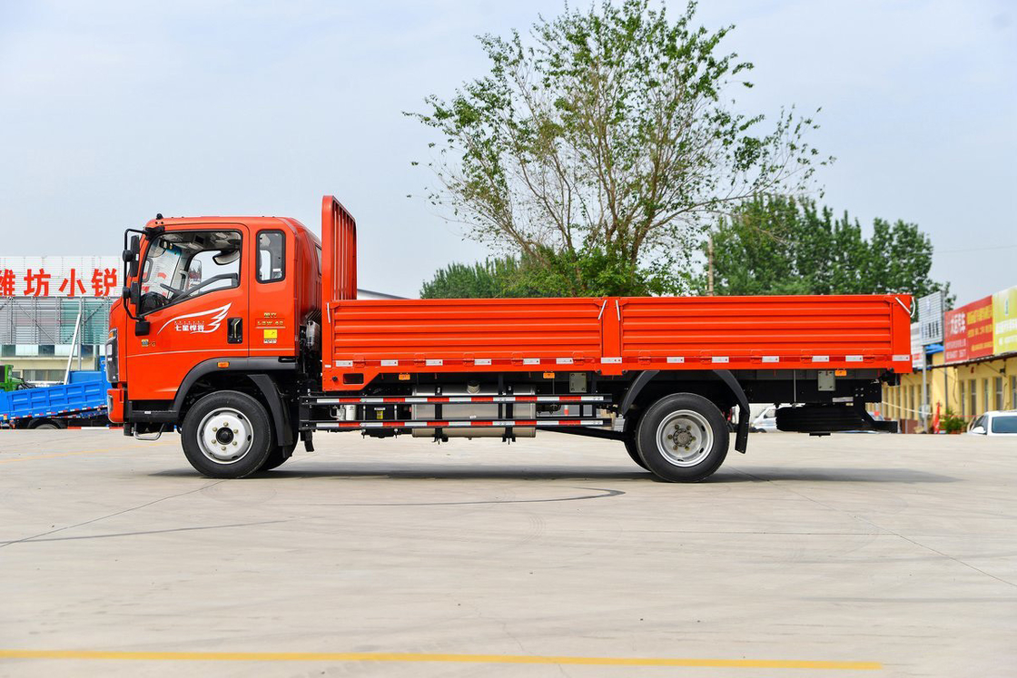 Sinotruk HOWO Truk Seri Titan-H Diesel 8-Speed 170hp 5,2 meter setengah sisi kotak kargo