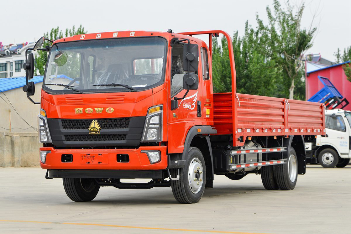 Sinotruk HOWO Truk Seri Titan-H Diesel 8-Speed 170hp 5,2 meter setengah sisi kotak kargo
