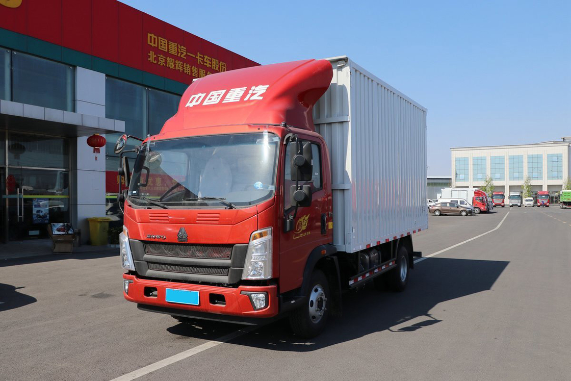 Sinotruk King Seri 160HP 4.15m Deflector atap tinggi Single Row HOWO Van Light Truck
