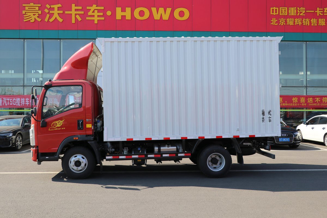 Sinotruk King Seri 160HP 4.15m Deflector atap tinggi Single Row HOWO Van Light Truck