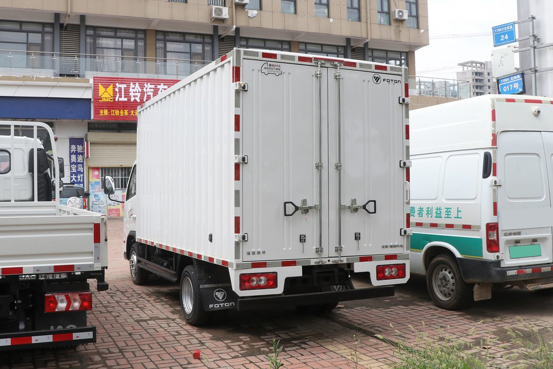 Kondisi udara yang baik Deflector Single Row Seat 2.0L Gasoline 144HP 4.17m Foton Van Truck