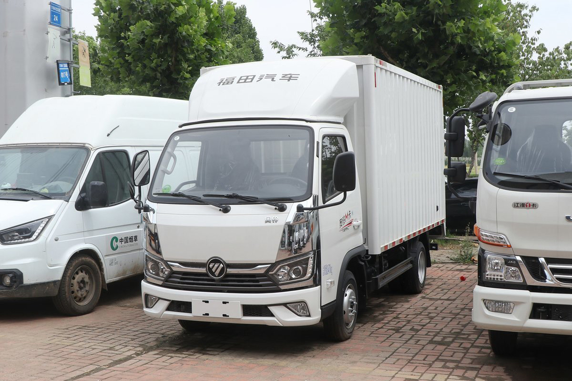 Kondisi udara yang baik Deflector Single Row Seat 2.0L Gasoline 144HP 4.17m Foton Van Truck