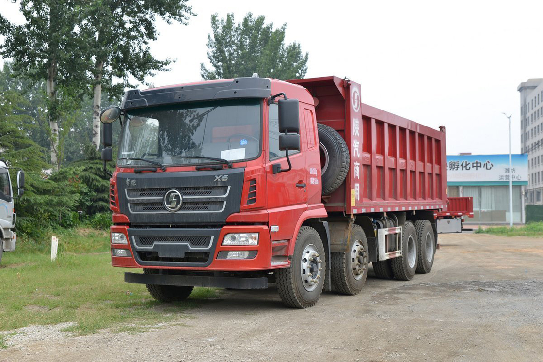 SX3315 Shaanxi Dump Truck Xuande X6 10-Speed 270 Kekuatan kuda 8X4 6,8 Meter Belakang Flip-Up Dump Truck