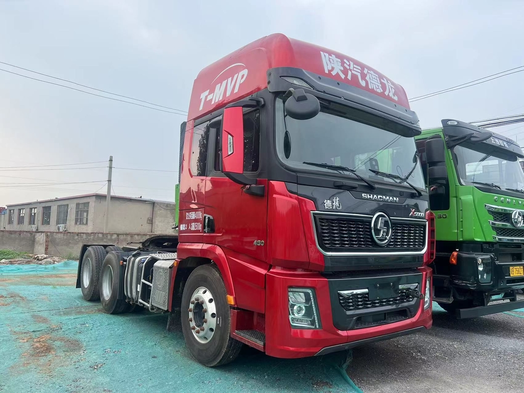 Kepala Traktor Truk Atap Tinggi X5000 Shacman Kuda 450hp Mesin Diesel Tinggi Asli 10 Roda