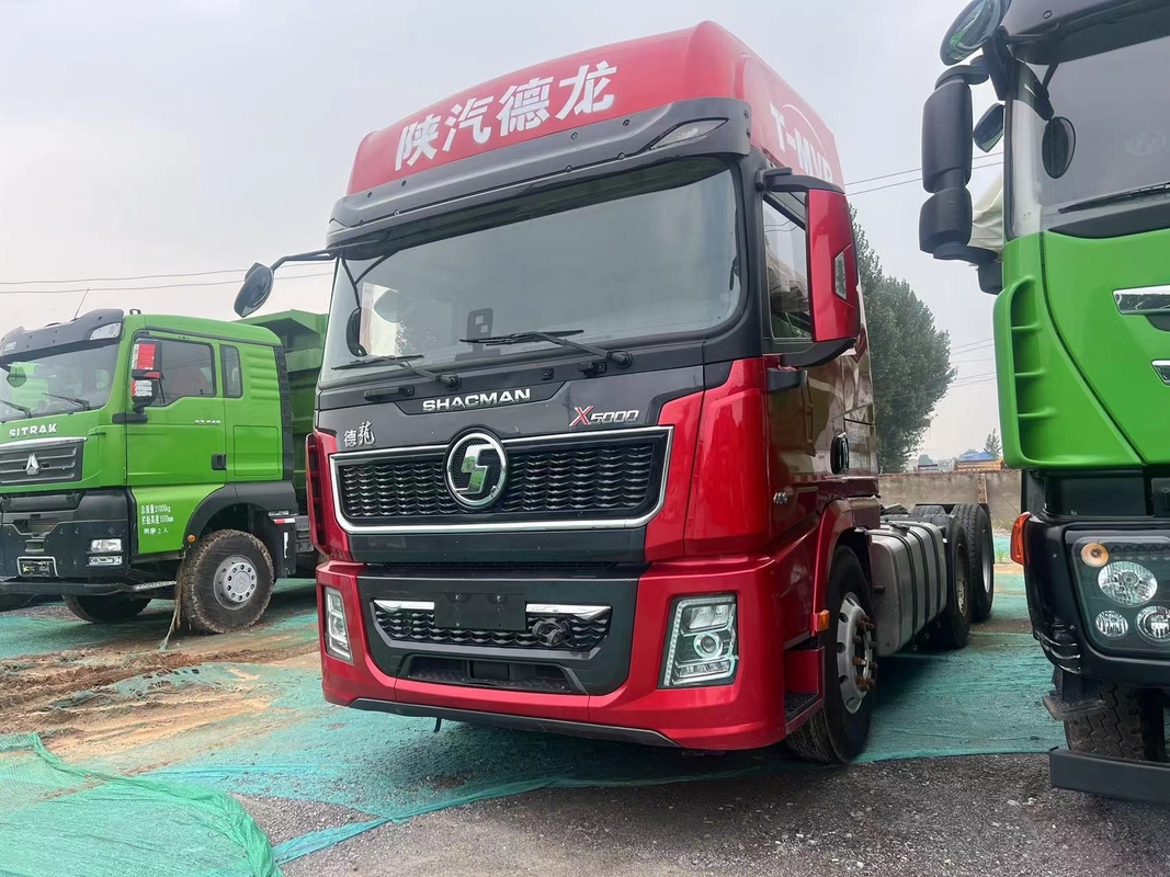 Kepala Traktor Truk Atap Tinggi X5000 Shacman Kuda 450hp Mesin Diesel Tinggi Asli 10 Roda