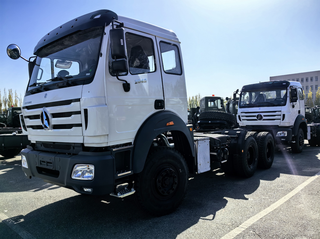 Heavy Semi Trailer Head Tractor Truck Beiben 6*4 Drive Mode 420hp Weichai Euro 3 Penggunaan Di Afrika