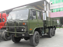 20 Ton Truk Kargo Off Road 6*6 Olive Green Dongfeng Tianjin Truk Flatbed Mesin Cummins