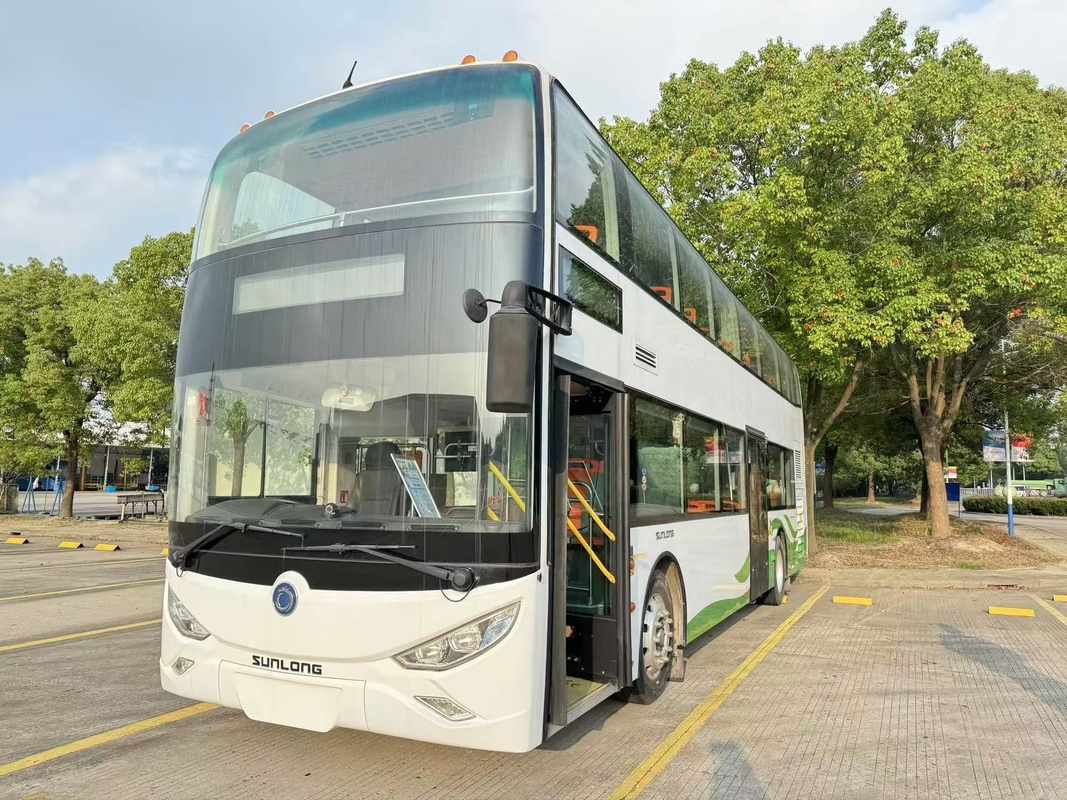 Bus Wisata Bekas Mewah 37 Kursi Lantai Dua RHD Mesin Weichai Diesel Bus Bus Sunlong SLK6126