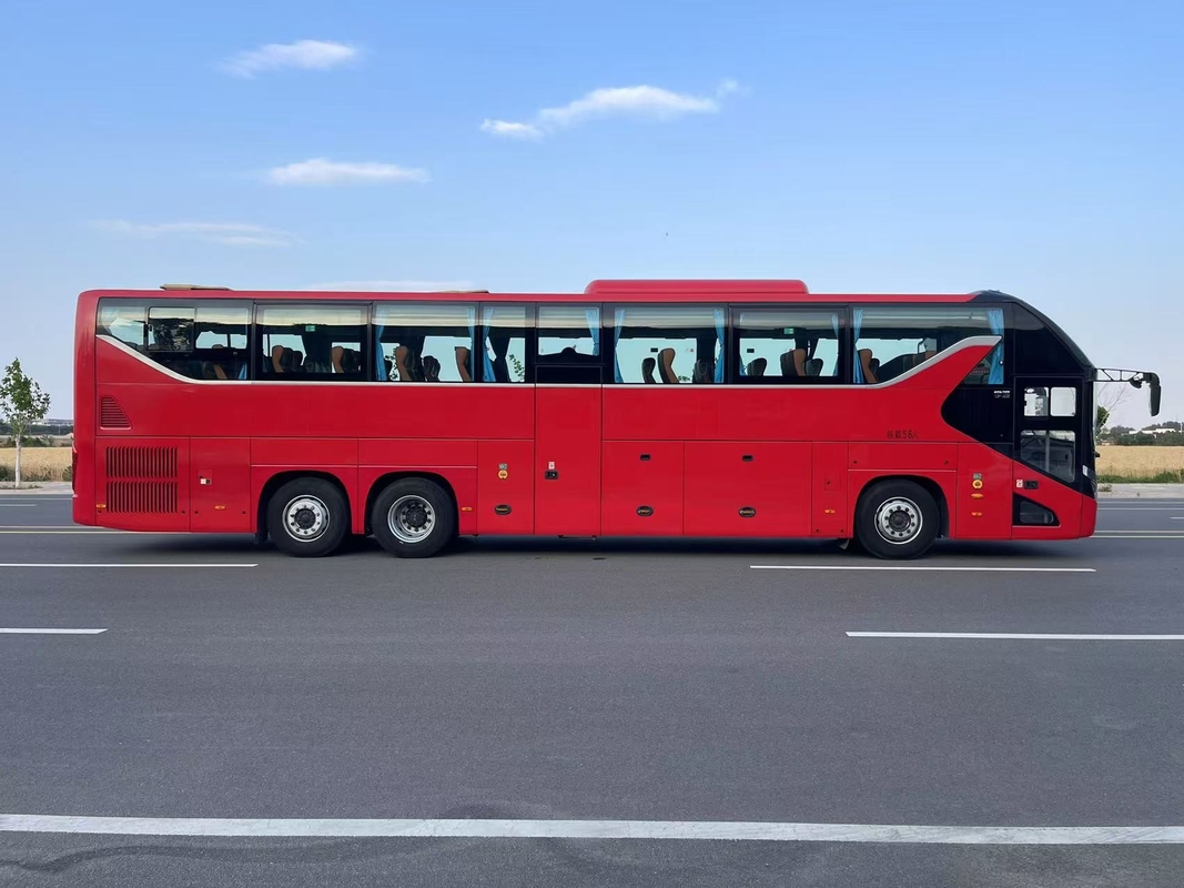 Bus bus mewah Yutong 56 kursi Model ZK6137 Double Axle 2021 Tahun Airbag Suspension