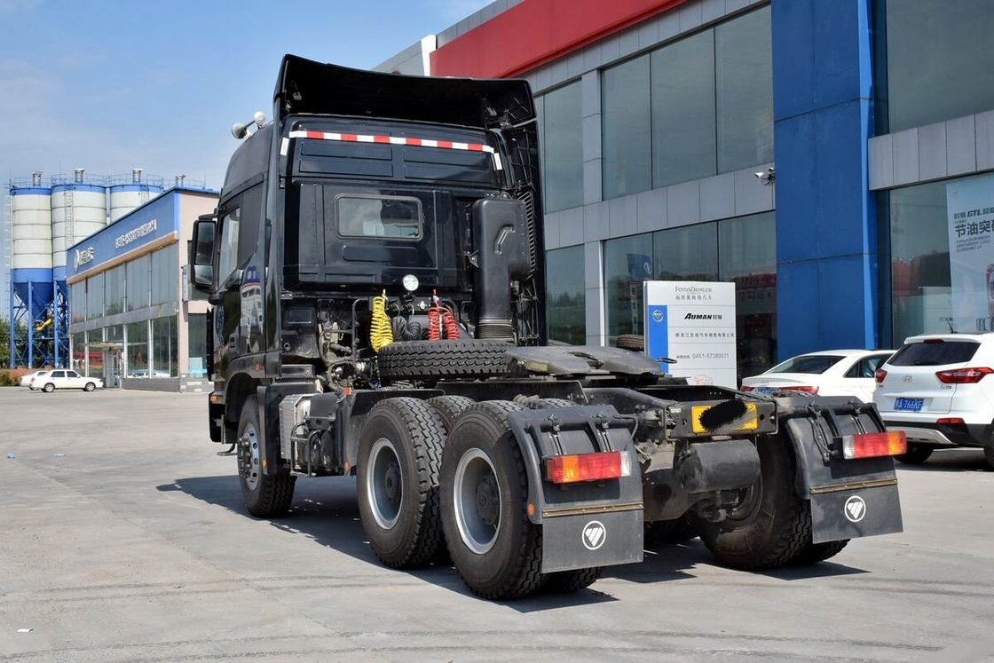 Kepala Traktor yang Digunakan Euro IV Mesin Diesel Foton Auman 430hp 6*4 Drive Mode 10 Ban Berjalan di Jalan yang Buruk