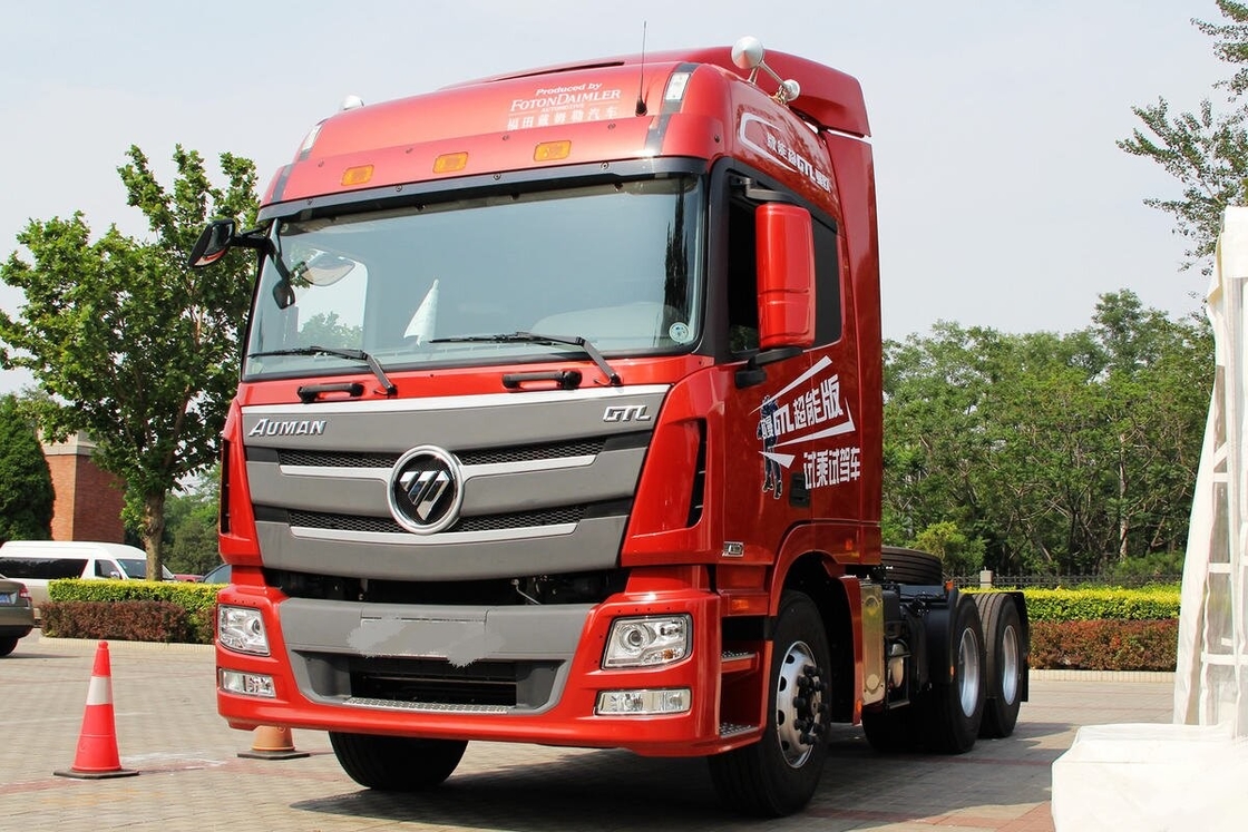 Digunakan cepat gearbox kepala traktor Foton Auman 430hp 10 Roda Cummins mesin Kondisi penambangan beban berat