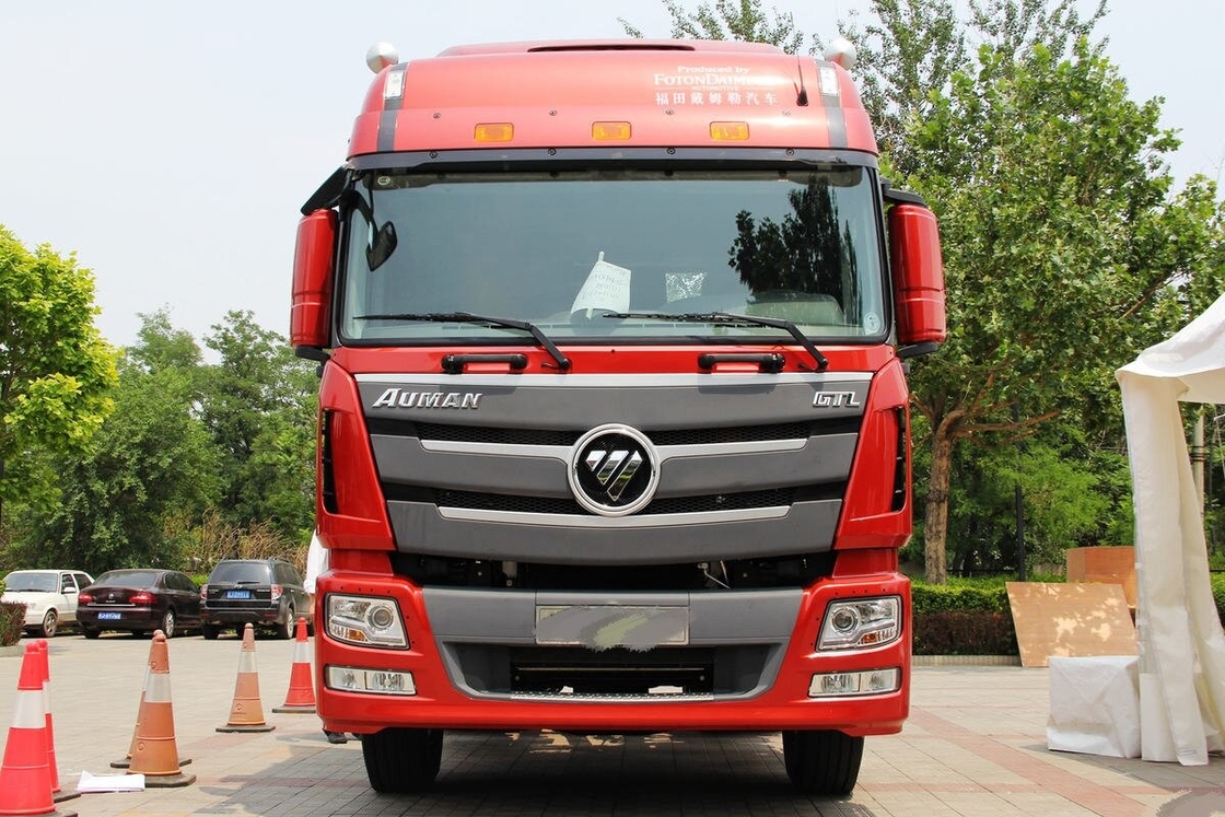 Digunakan cepat gearbox kepala traktor Foton Auman 430hp 10 Roda Cummins mesin Kondisi penambangan beban berat