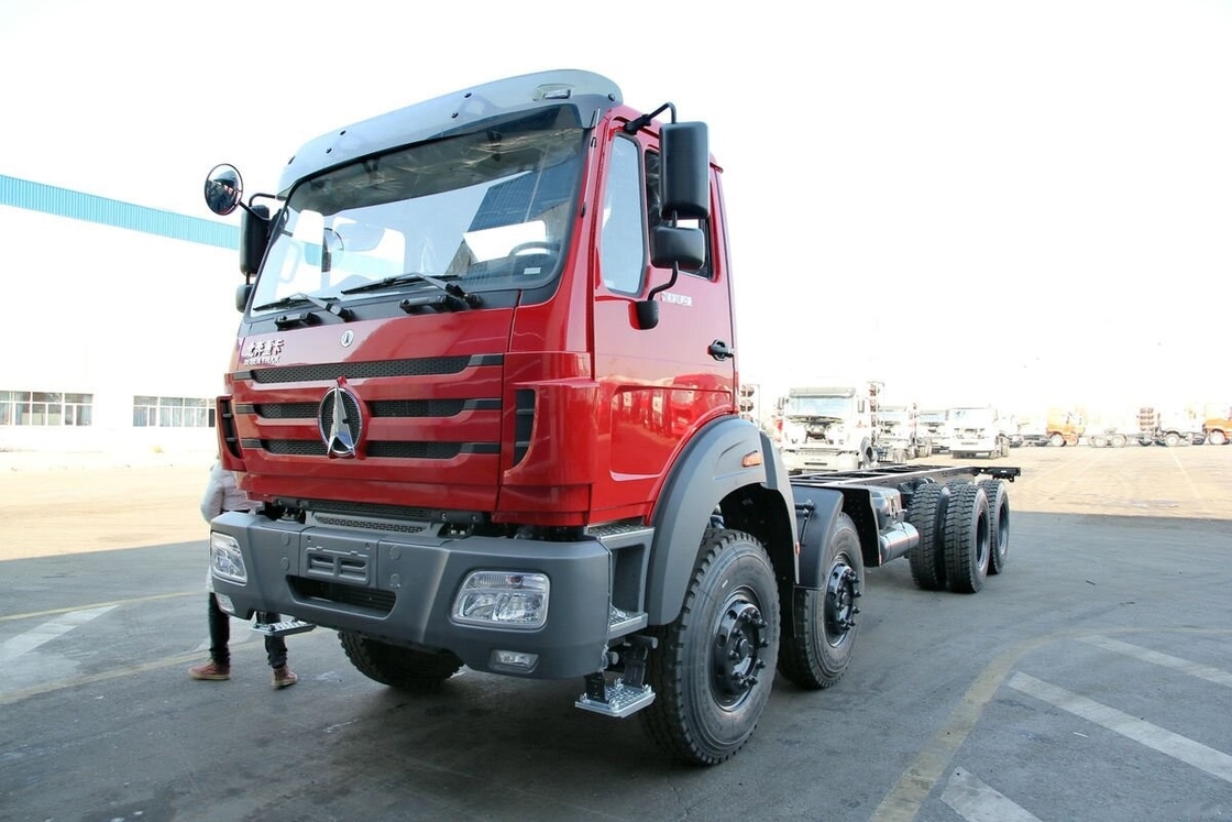 Truk Kargo Bekas Chassis Untuk Dijual Beiben Ng80 8×4 Drive Mode 336hp Terjangkau Truk Bekas Untuk Pengiriman
