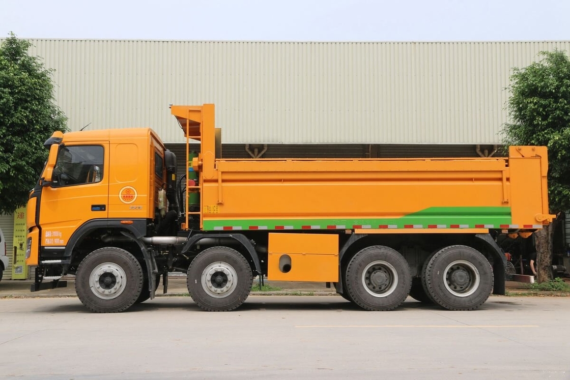 Truk Sampah Bekas di Afrika DAYUN N8V 8*4 Mode Penggerak 350hp Truk Sampah Konstruksi Bekas Dengan Jarak Tempuh Rendah
