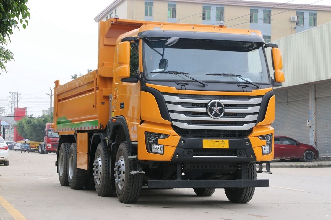 Truk Sampah Bekas di Afrika DAYUN N8V 8*4 Mode Penggerak 350hp Truk Sampah Konstruksi Bekas Dengan Jarak Tempuh Rendah
