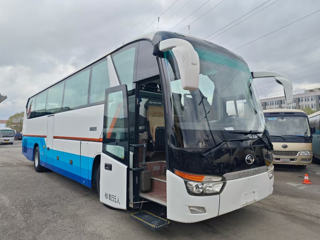 Pelatih Bekas 2020 55 Kursi 12 Meter Bentuk Halus Bus King Long Bekas XMQ6129 Pintu Ganda