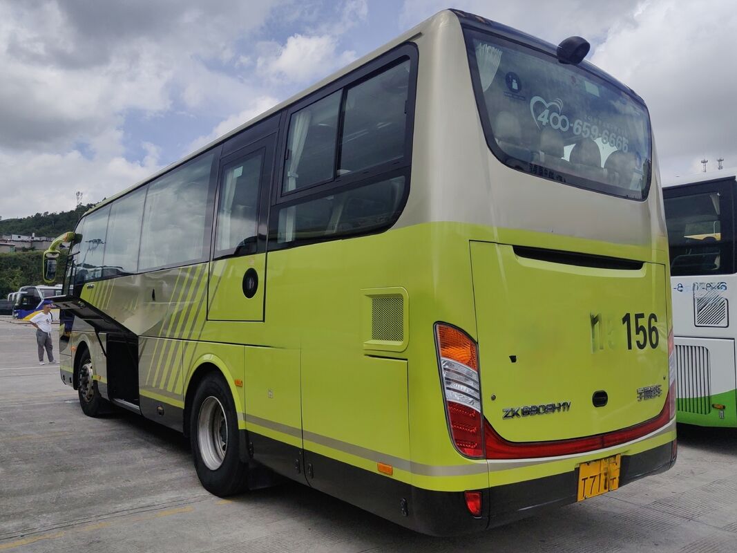 Bus Pelatih Bekas Yu-tong ZK6908 Yuchai 270hp Pegas Daun 38 Kursi Transportasi Mewah Dengan Suspensi Udara Dengan AC