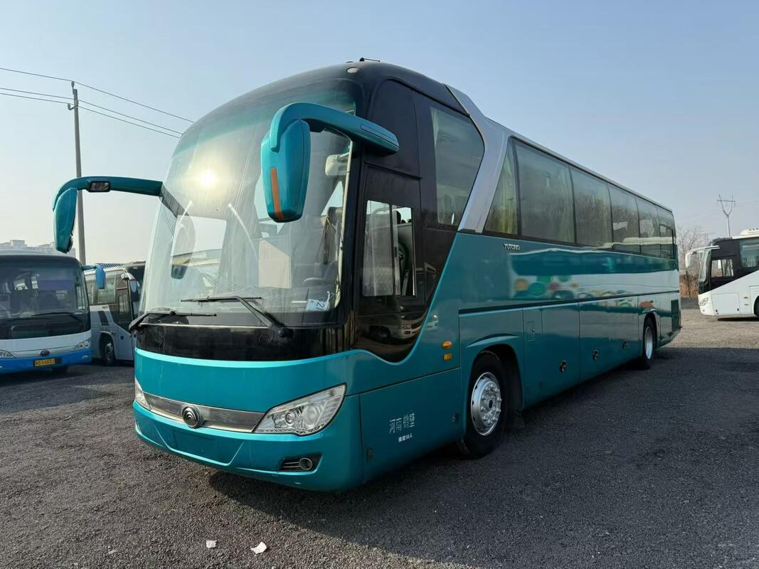 Bus Bus bekas Yutong Zk6122 Weichai 375hp Leaf Spring 50 kursi Transportasi mewah dengan AC