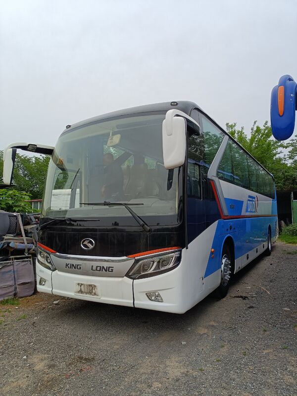 Bus Bekas King-long XMQ6129 Yuichai Euro5 Suspensi Daun 54 Kursi Tahun 2021 Mewah Transportasi Dengan AC Untuk Antar-jemput atau Jarak Jauh