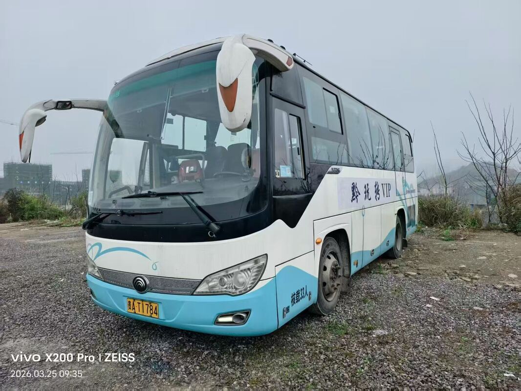 Bus Bus bekas Yu-tong ZK6888 Yuchai Euro5 Daun Musim Semi 33 Kursi 2020 Tahun Transportasi Lux Dengan AC Untuk antar-jemput atau jarak jauh