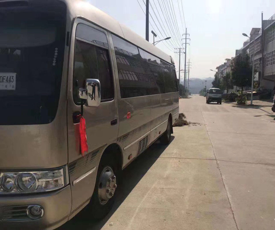 130 Km / H Kecepatan Maks. Second Hand Coaster Bahan Bakar Bensin Merek Toyota Dengan 19 Kursi