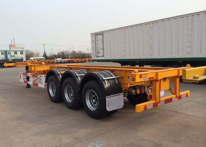 12400 * 2490 * 1400 Mm Second Hand Trailer Semi YORK Merek 3 * 13 Ton Kapasitas