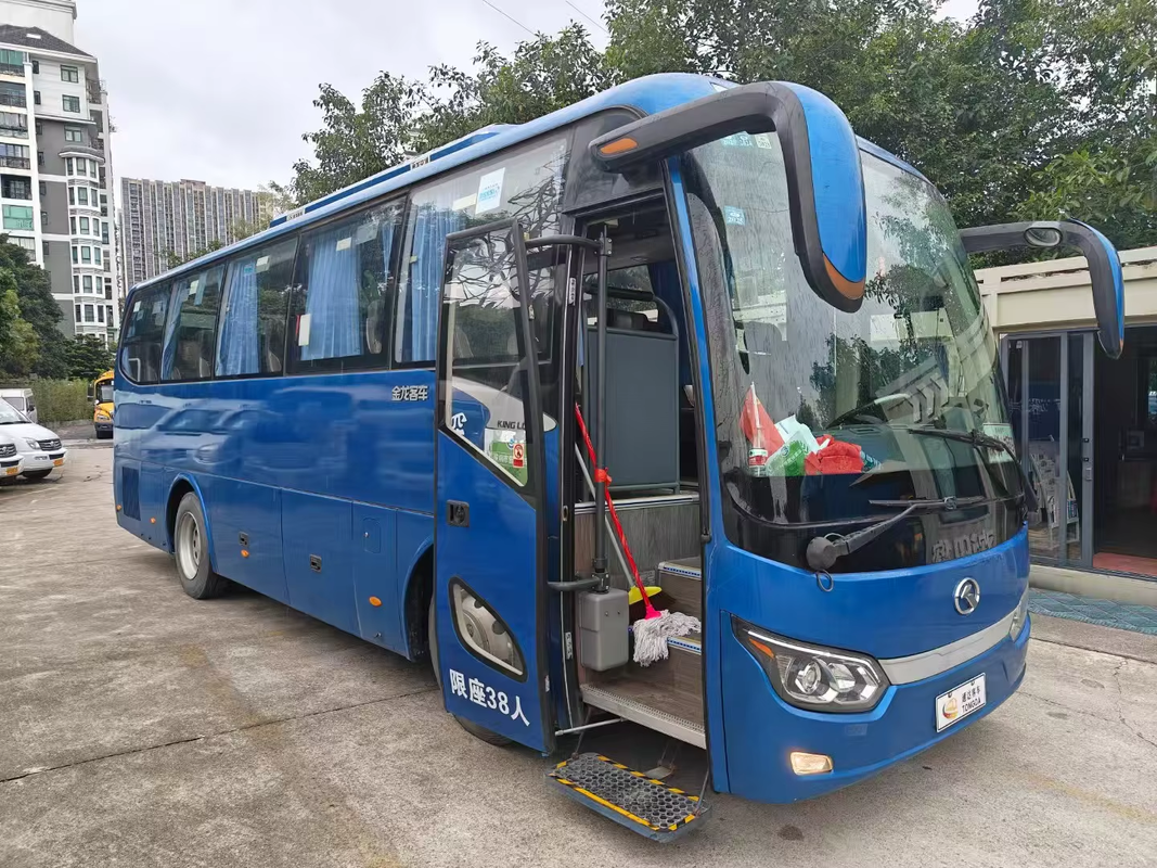 Bus Bekas 38 Tempat Duduk Bersertifikat XMQ6898 Bekas LHD Terawat Dengan Baik, Bus Hemat Biaya