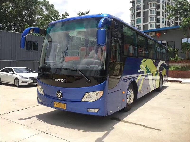 280hp EURO IV Bekas Bus Tur Merek FOTON Untuk Transportasi Penumpang