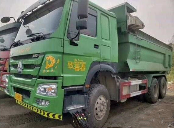 Euro IV 340HP Motor Dump Truck Bekas dengan drive 6x4